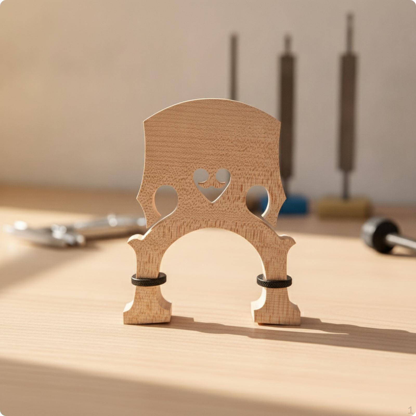 Double Bass Bridge Adjustable Upright Carved