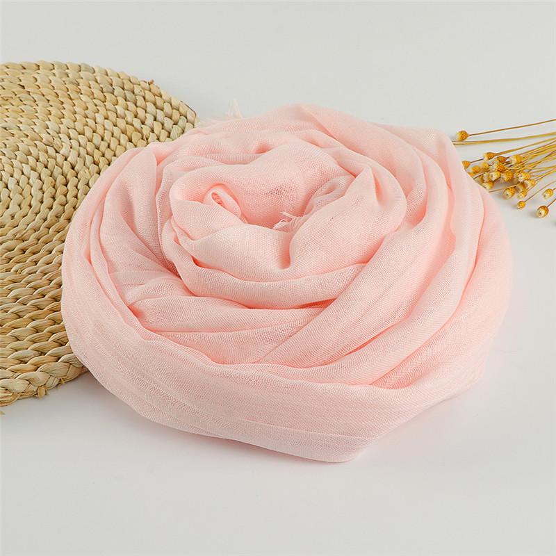 37 Color Plain Big Size Fringe Cotton Viscose Scarf Lady Warme Soft Shawls And Wraps Pashmina Stole Female Kerchief Muslim Hijab