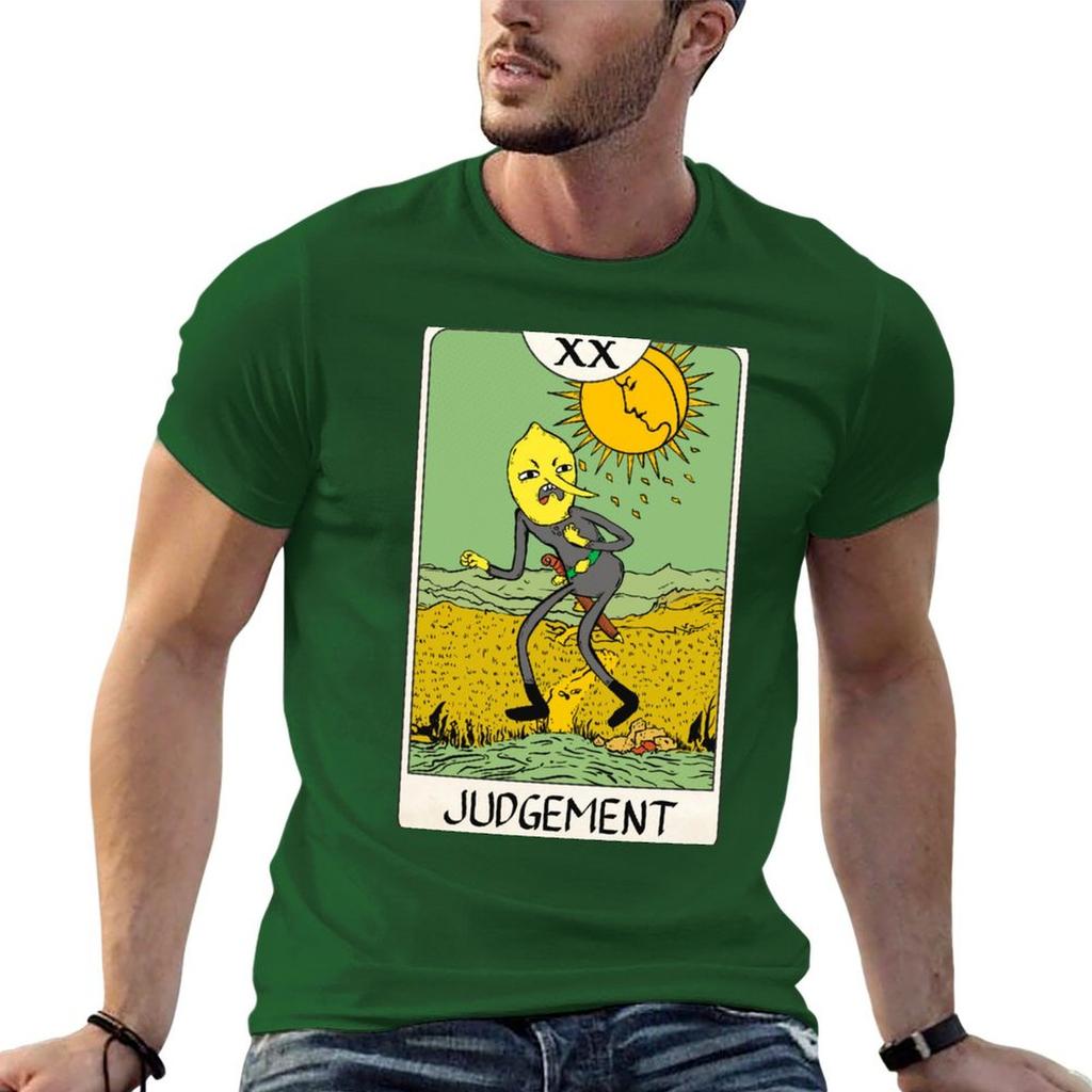 Lemongrab - Tarot Card - Judgement T-Shirt Plain Customs Animal Prinfor Boys Hippie Clothes Shirts Graphic Tee Men