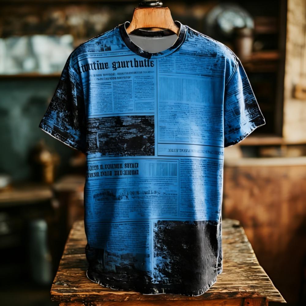 Europe America Vintage Print Men's T-Shirts Fashion Street Short Sleeve Tee Shirts Outdoor Casual Clothing T-shirt Women Tees Tops