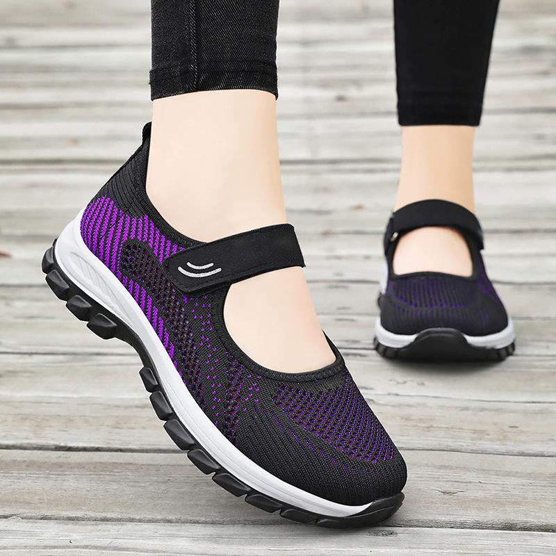 Shoes women's shoes versatile single shoes 2025 summer new middle-aged and elderly mother shoes soft sole breathable casual foreign trade