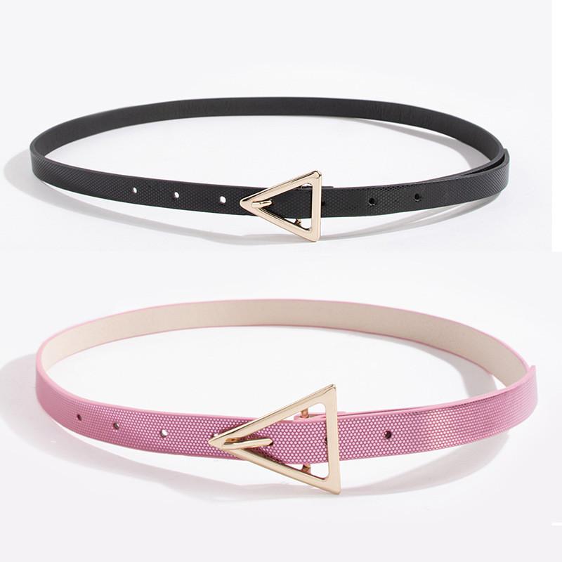 Y2k Ladies Triangular Buckle Laser Laser Dot Belt With Magnetic Closure For Trendy Looks
