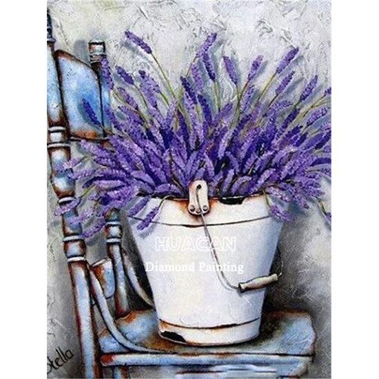 

HUACAN Полная площадь Алмазная картина Цветок Алмазная вышивка Горный хрусталь Картина 5D Алмаз 30*40 cm