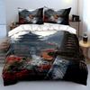 Pagoda, pathway, sword design. Bedding sets Duvet cover sets Duvet covers Pillowcases(1 * Duvet Cover 2 * Pillowcases without duvet insert)