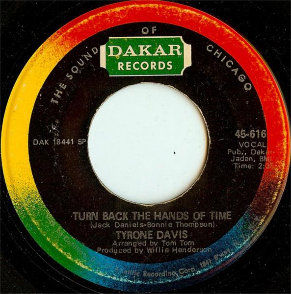 

7-дюймовая пластинка TYRONE DAVIS Turn Back The Hands Of Time I Kee 45616 Dakar Records 1970 US SoulFunk Б/у