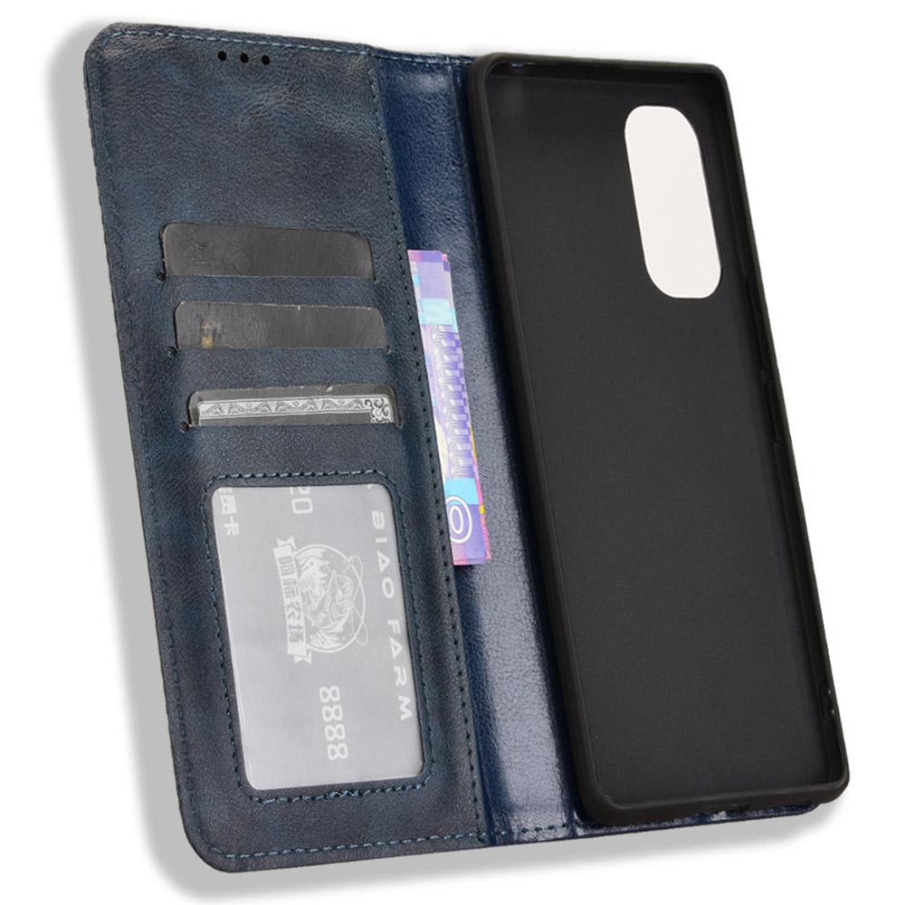 Pro pouzdro HTC U24 Pro 5G Retro PU kůže Peněženka Kryt na telefon Stojan