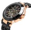 Salvatore Marra Automatic Skeleton for Business and Formal Wear Men's Watch, Black,