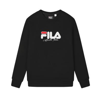 Fila Original Rundhals Lockeres Fleece American Vintage Sweatshirt Unisex Sweatshirt Schwarz F51M449204F-BK