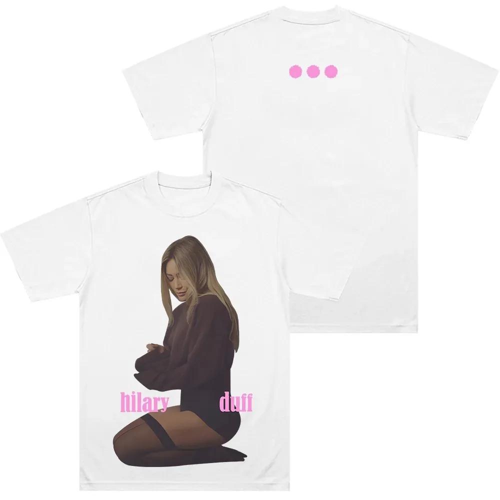 Hilary Duff New Album Theme T-Shirt High Quality Comfortable Cotton Crew Neck Short Sleeve Top Women and Men T-shirts
