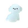 5 Pieces Luminous Mini Dog Figurines Animal Sculpture Tabletop Ornament for Dollhouse DIY