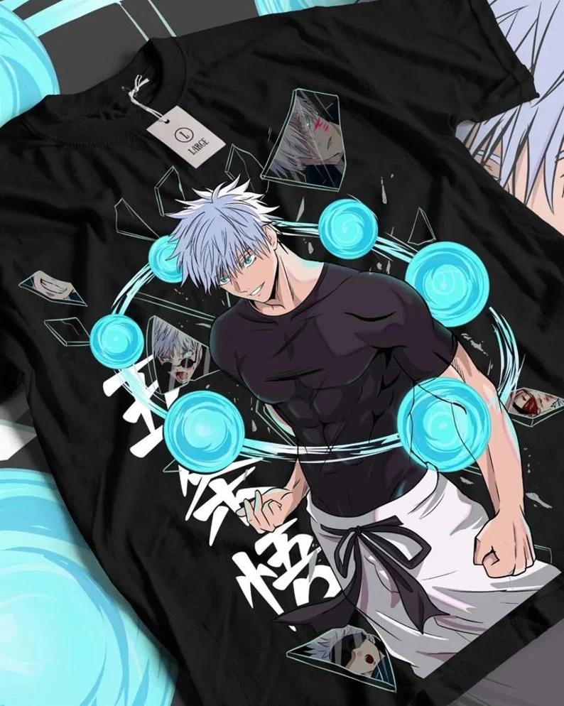 Anime Gojo Jujutsu Kaisen Black T Shirt S