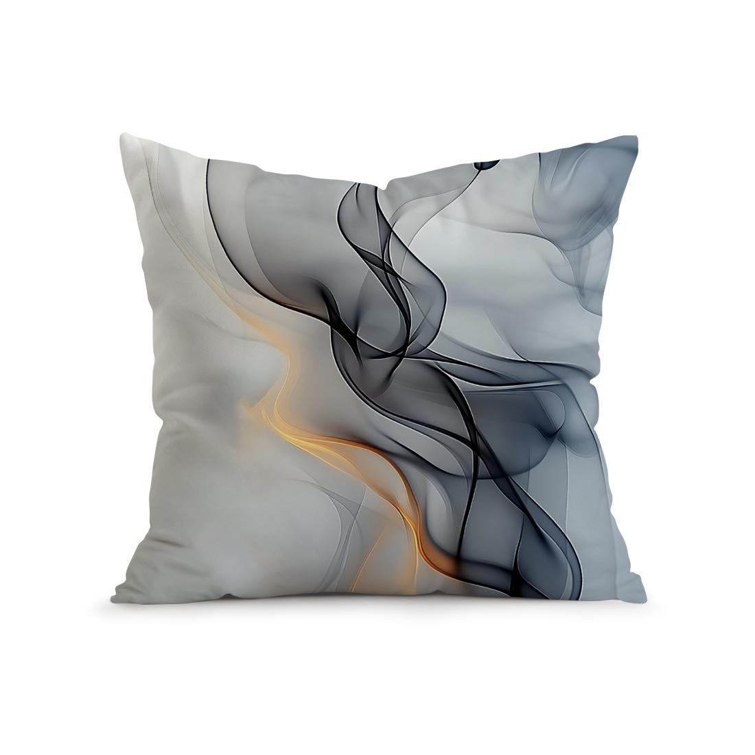 Zwart Goud Weven Kussen Kussensloop Bedrukt Polyester 45x45cm Sierkussenhoes Decoratieve Bank Kussenhoes Huisdecoratie 45x45cm gray