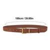 Fashion Women.s Double Genuine Leather Belt For Jeans Buckle Alloy Dresses Square With V7N0