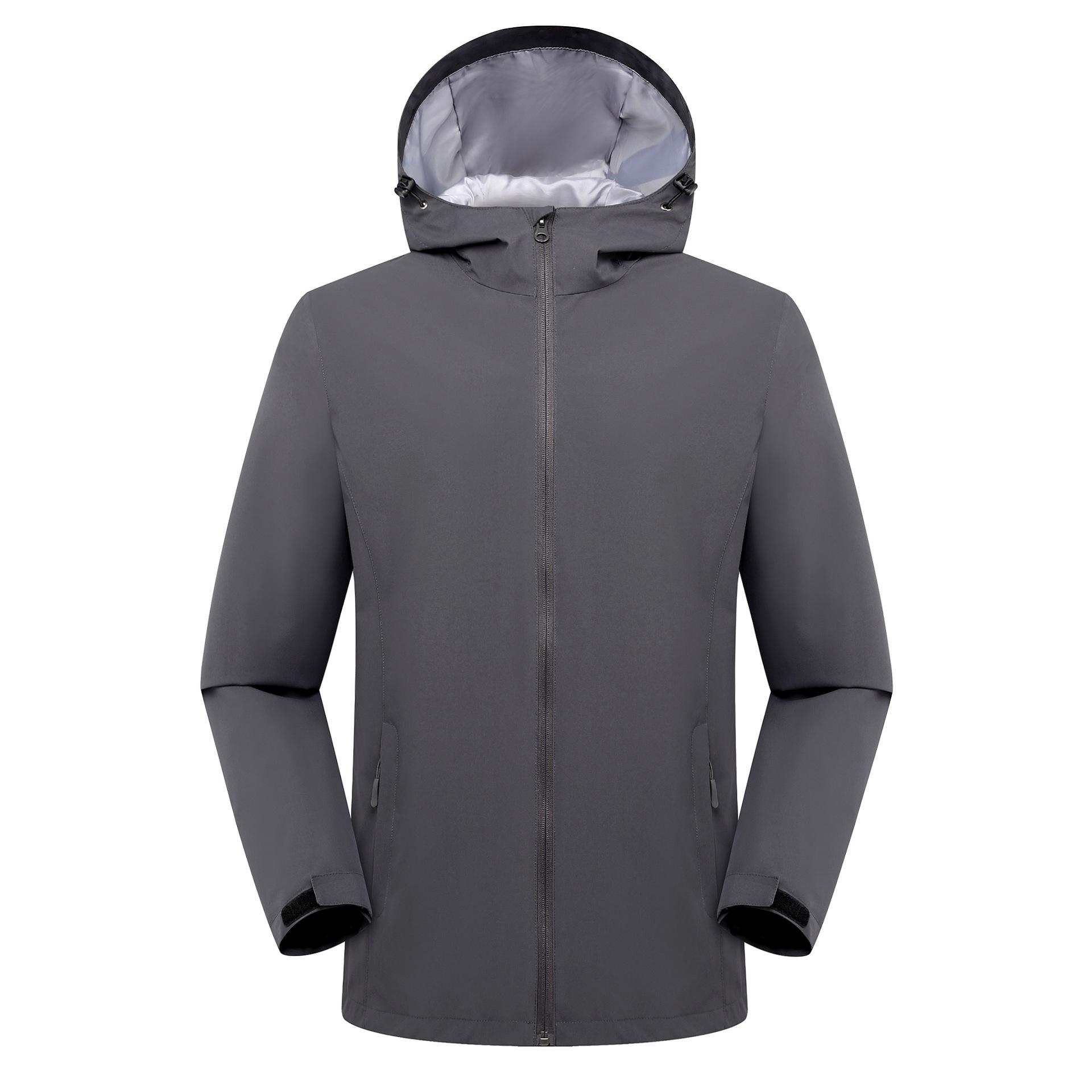 

Spring & Autumn Unisex Hooded Windbreaker - Customizable Logo for Outdoor Activities, Cycling, Casual Wear XS темно-сірий