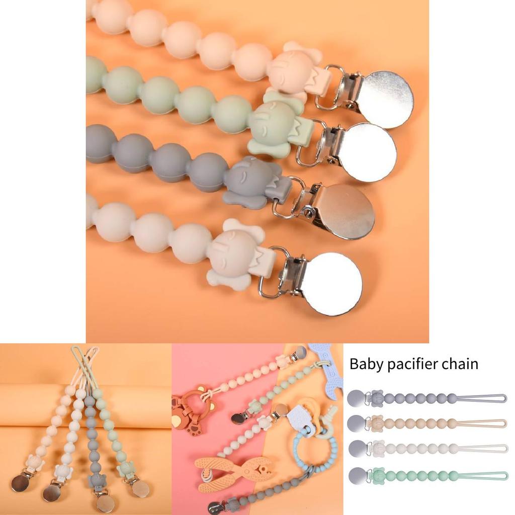 Einteiliger Schnullerhalter für Babys aus lebensmittelechtem Silikon