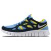 New Nike Free Run 2 University Blue Navy Yellow Strike 537732-408