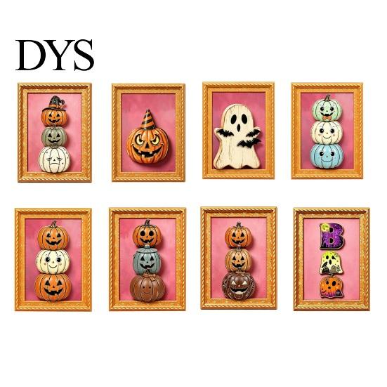 Waterproof Fridge Magnets Halloween Pumpkin Frame Refrigerator Magnet, Vintage Ghost Durable Magnetic Decor Whiteboard Decorative Magnet for