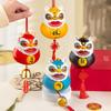 With Keychain Lion Dance Bell Decoration Car Rearview Mirror Pendant  Friends Birthday Gifts