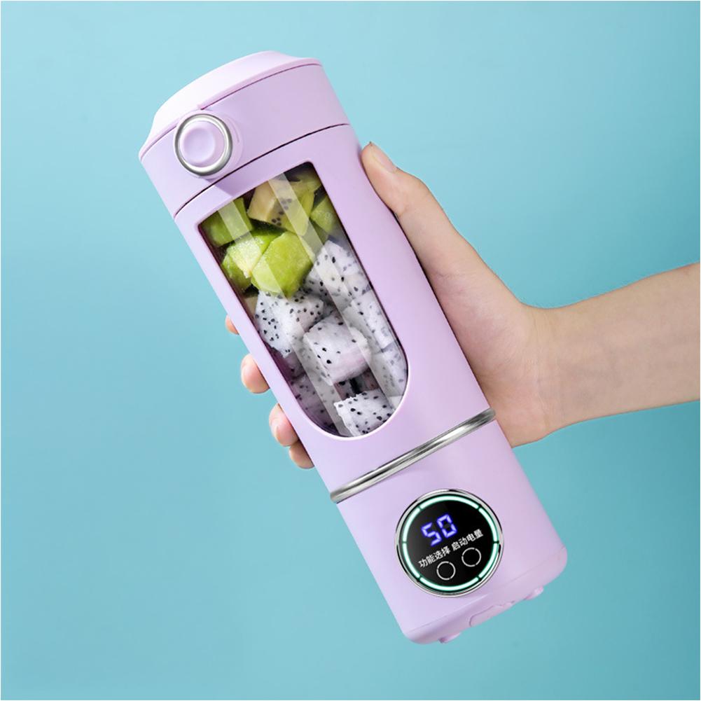 1500mah Nuovo 700ml Portatile 2-in-1 Spremiagrumi Frullatore Tazza Senza BPA Smoothie/Ghiaccio Frutta/Noci Bottiglia Frullatore Ufficio/Campeggio Regalo per Amanti del Fitness