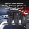 Motorcycle Mobile Phone Charger Transformers Multi-function 2-in-1 USB Charger QC3.0 Waterproof PD Fast Charging