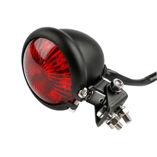 Rear Tail Light High Brightness Small Round Retro Motorcycle LED Brake Tail Signal Light