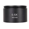 Stereo Microscope Objective Lens 0.5X Zoom HD Large View Auxiliary Objective Lens for Demagnifying Telescope D35mm