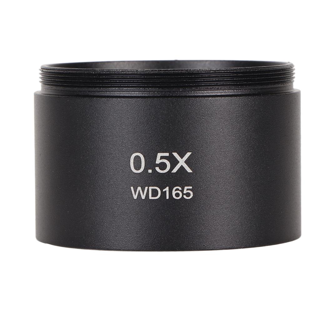 Stereo Microscope Objective Lens 0.5X Zoom HD Large View Auxiliary Objective Lens for Demagnifying Telescope D35mm