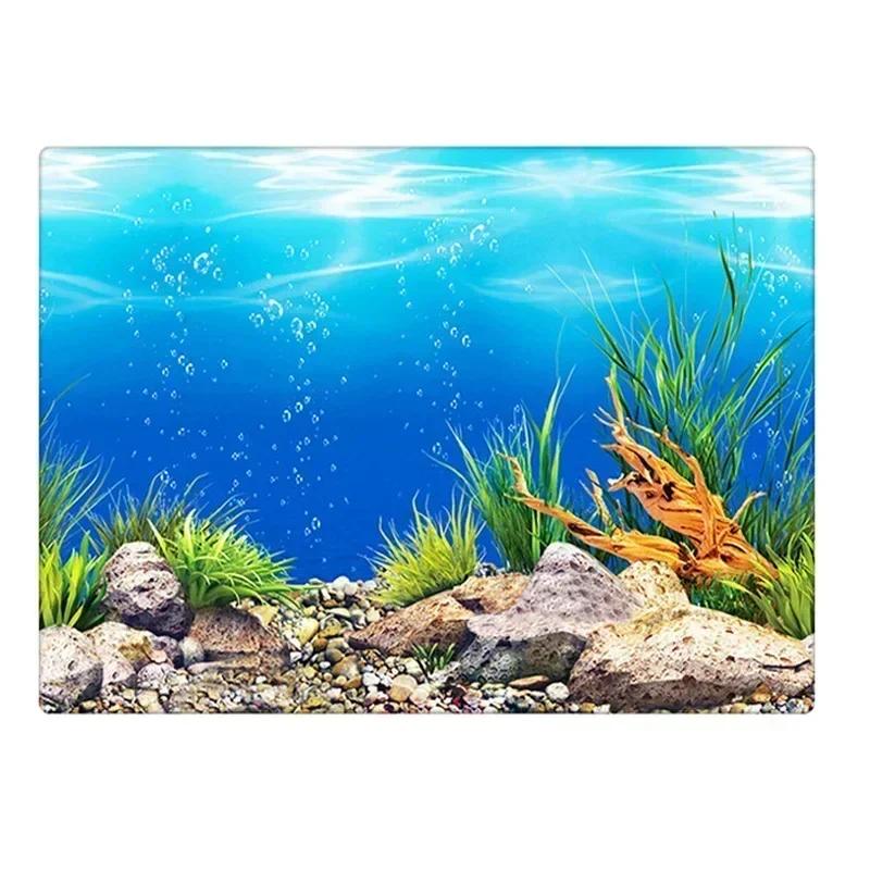 Decor Fundal Acvariu cu Plantă Oceanică 3D Aquascape Autocolant Poster Acvariu Pictură Aquascape Accesorii acvariu