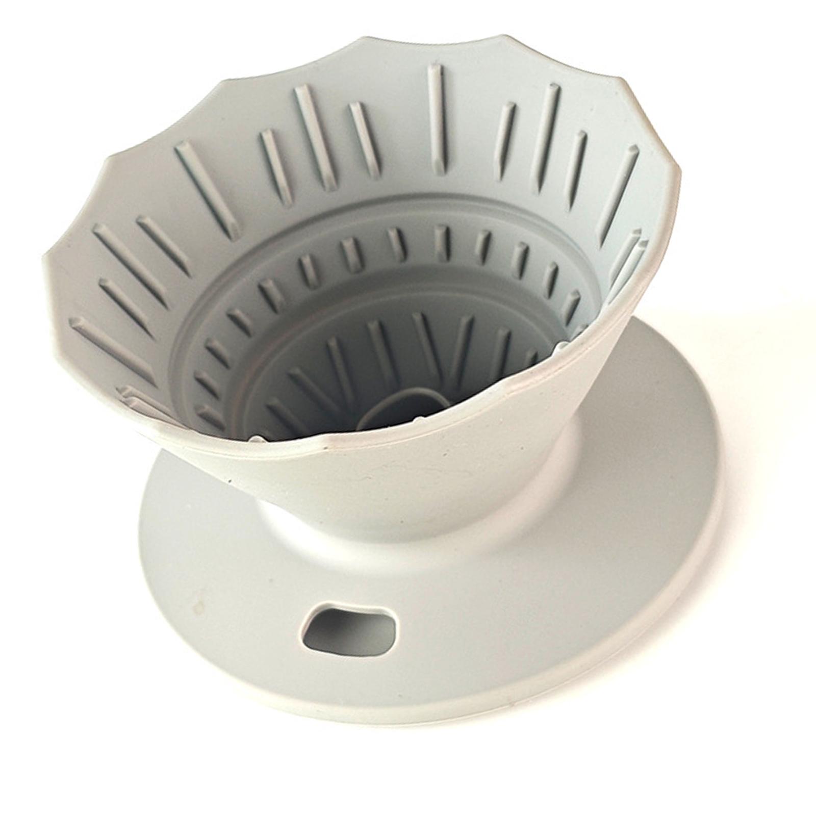 

Coffee Dripper Hand Drip Coffee Maker Silicone Filter Cup Manual Coffee Filter Kitchen Appliance Part for Home Use серый