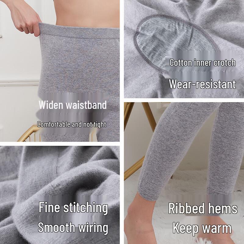 Leggings Thermiques en Laine Mérinos 120 Fils pour Femme Hengyuanxiang