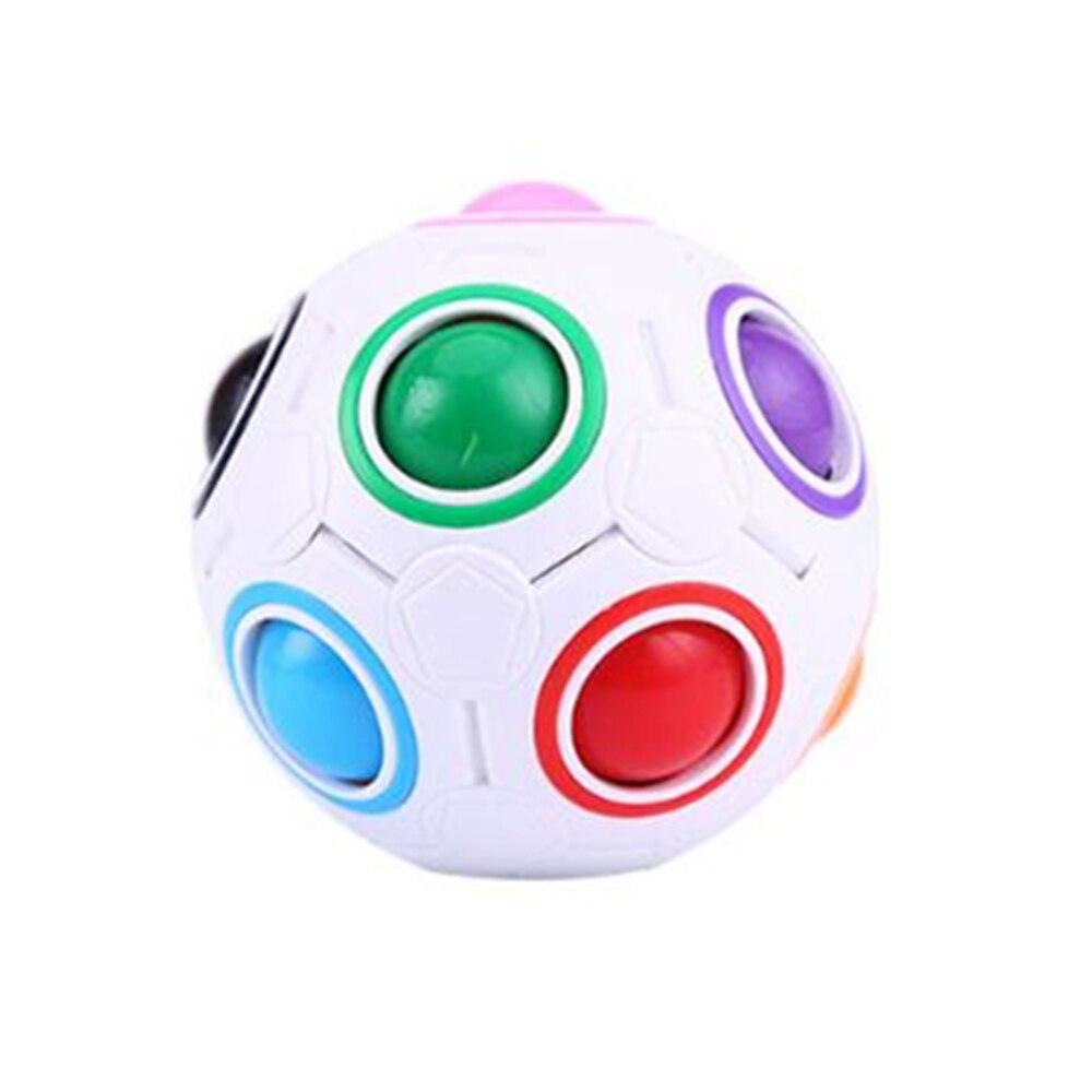 Rainbow Ball Puzzle Magic Cube Football Fidget Toy Luminous 3D Brain Teasers Anti Stress Relief Educational Game for Kids Adults