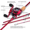 Fishing Rods and Reels Casting Fishing Rod Reel Combos 4 Sections Casitng Rod and 13BB Casting Reel