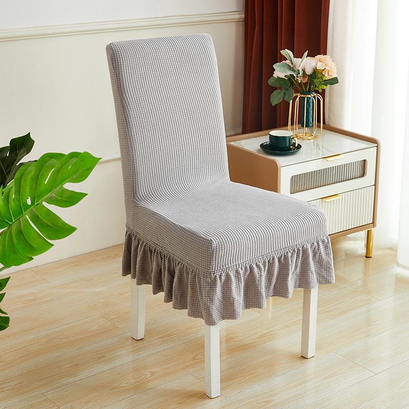 

Чехол для стула из жаккарда, универсальный размер, съемный, моющийся, для гостиничной столовой, церемонии, банкета, свадьбы 4pcs светло-серый