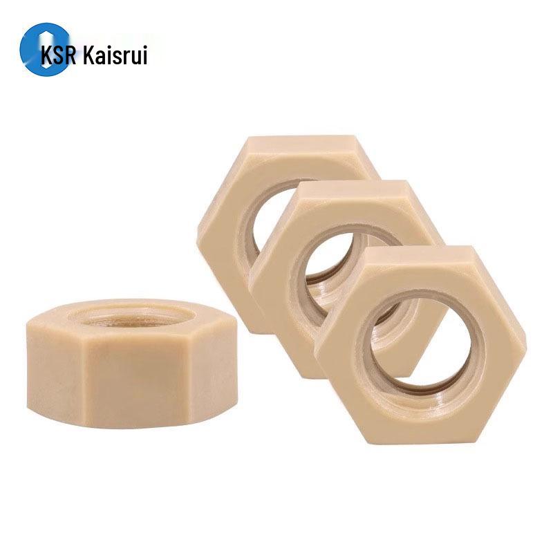 High-Strength PEEK Plastic Hex Nuts: Locking Caps, Corrosion & High-Temperature Resistant (Sizes M2-M20)