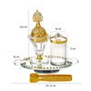 Middle East living room incenseburner ornament incense burner set gold crystal glass incense burner rotating tray incense burner