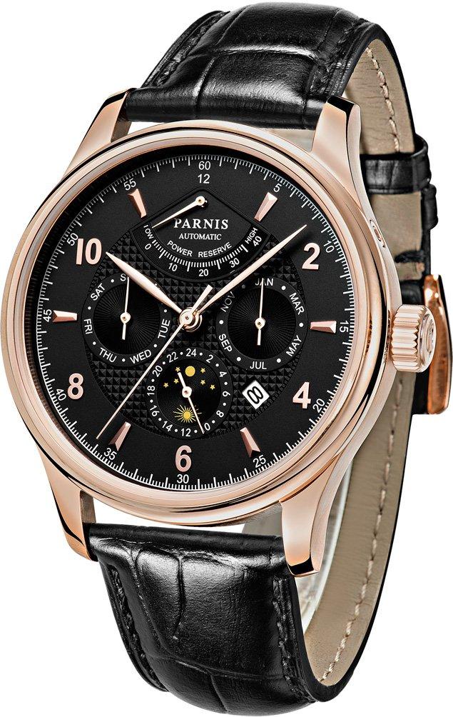 

Parnis watch automatic winding made in calendar 4 variations (MIYOTA Japan) PA6062A-S7AL-BKrgBK [item]