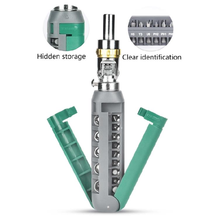 14 In 1 Magnetic Ratcheting Screwdriver Set for Furniture Assembly Home