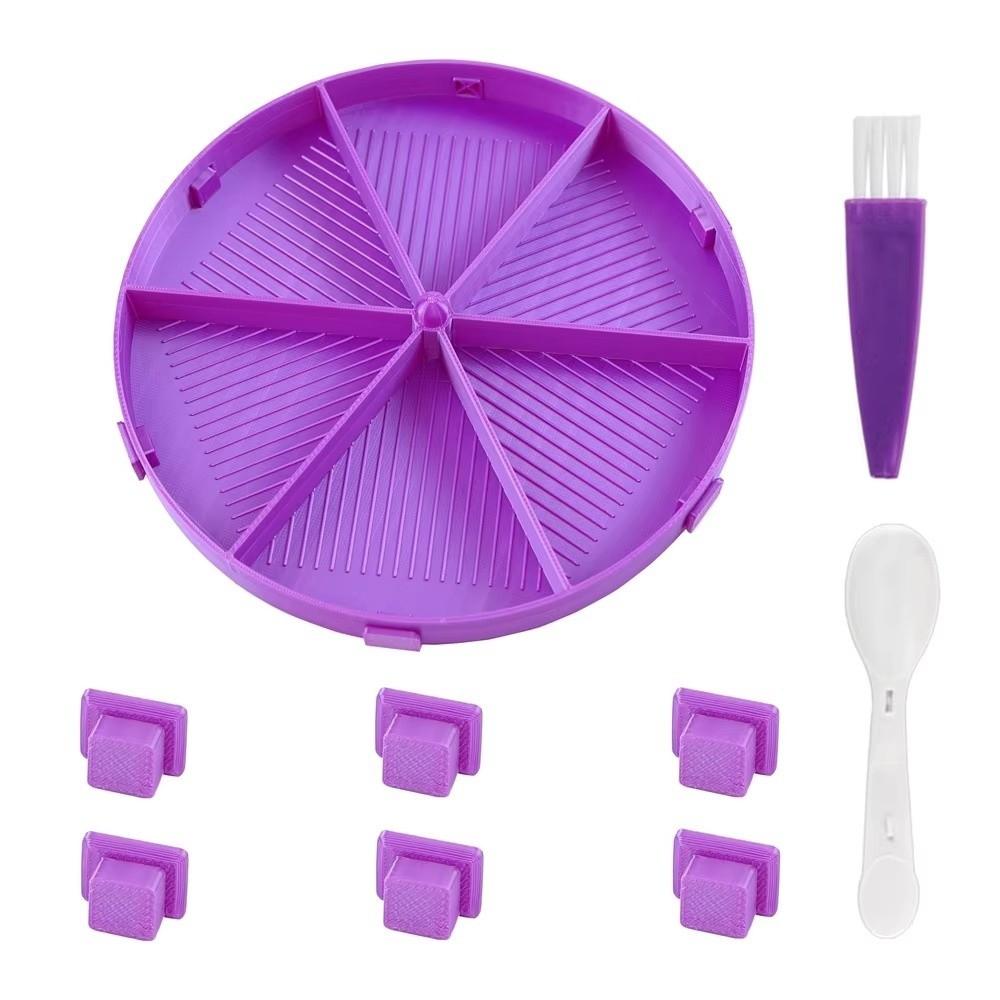 DIY Craft Diamond Painting Tray Kits Multi-Color Embroidery Large Diamond Painting Tray Rotating Stackable With Lid