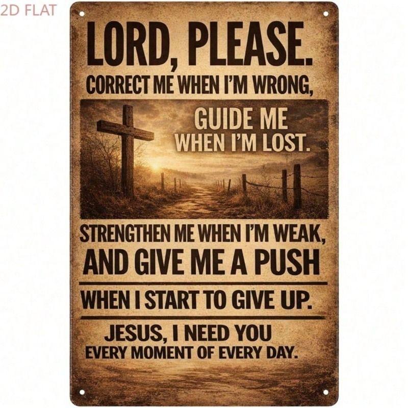 

Metal Wall Art Religious Prayer For Strength Christian Church Gift