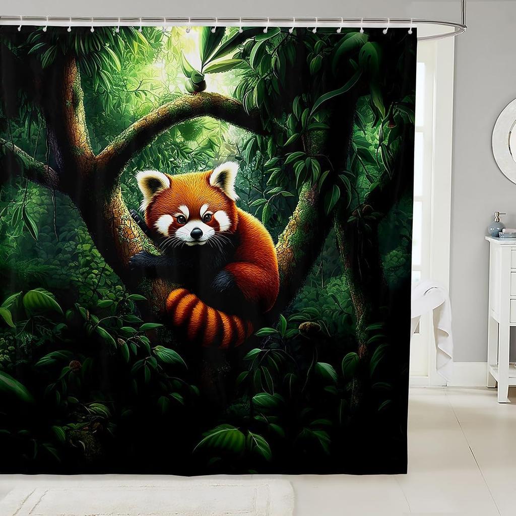 Cat Shower Curtain,Colorful Floral Bathroom Curtain,Kids Girls Boys Adult Cute Pet Animals Waterproof Fabrics Blue Sky Bathtub