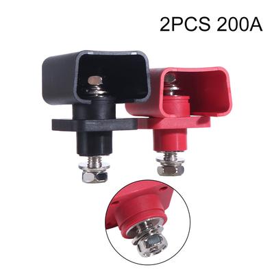 2Pcs 200A Lithium Battery Terminal Block Energy Inverter All-Copper Battery Power Terminal Safe Through Wall Type