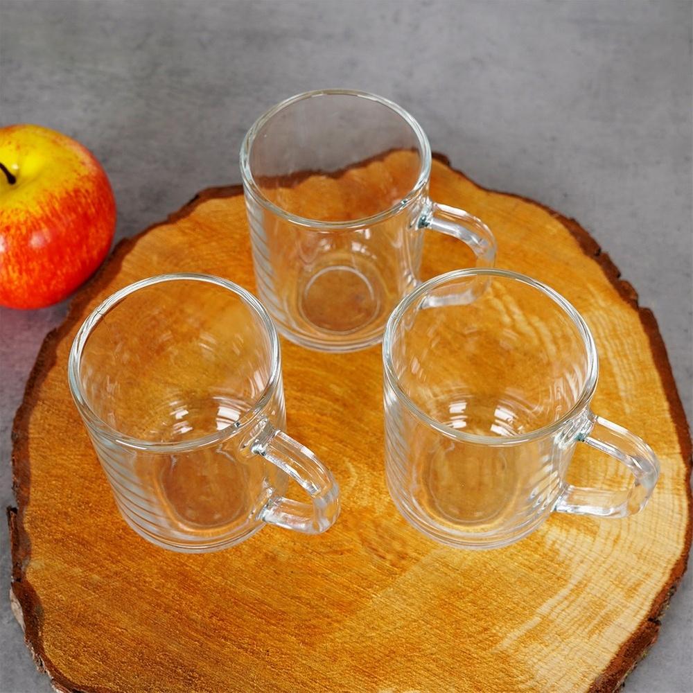 3x Glasses for Coffee, Tea, Drinking, Hot and Cold Beverages Glass Set