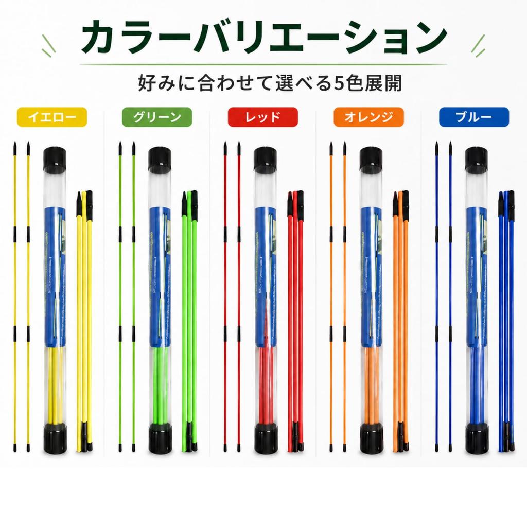 Golf Alignment Sticks (Set of 2) - Tour Sticks, Foldable, Durable, Swing Practice Aid, Posture Correction, Compact Storage, Includes Carrying Case,