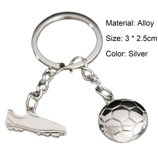 Key Chain Creative Soccer Shape Alloy Football Shoes Key Ring for Handbags