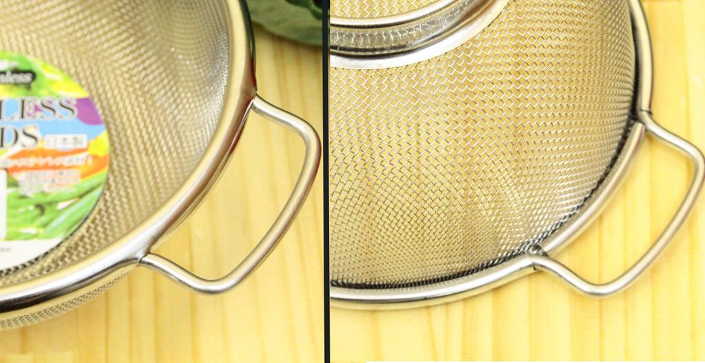 Inoue Wire Mesh Industry Living Room Stainless Made in Japan Colander, Two-Handed, 19cm, 18-8 Steel,