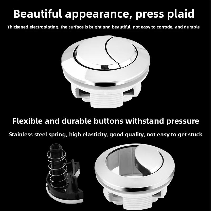 Toilet Tank Round Valve Push Button Round Dual Press Tank Push Switch Water Saving Rod Accessories Dual Flush 38/48/58mm