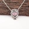 Pink Cat's Eye Gemstone 925 Sterling Silver Jewelry Handmade Designer Pendant CP-6-47