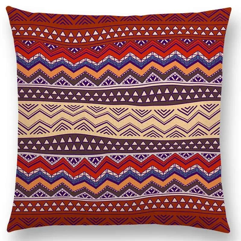 Newest Bohemia Cushion Cover Vintage Pattern Ethnic Striped Navajo Arrow Sofa Throw Pillow Case