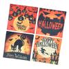 Halloween Pillow Covers Pumpkin Pattern Zipped Closure Linen Material Cold Water Washing Home Pillow Case for