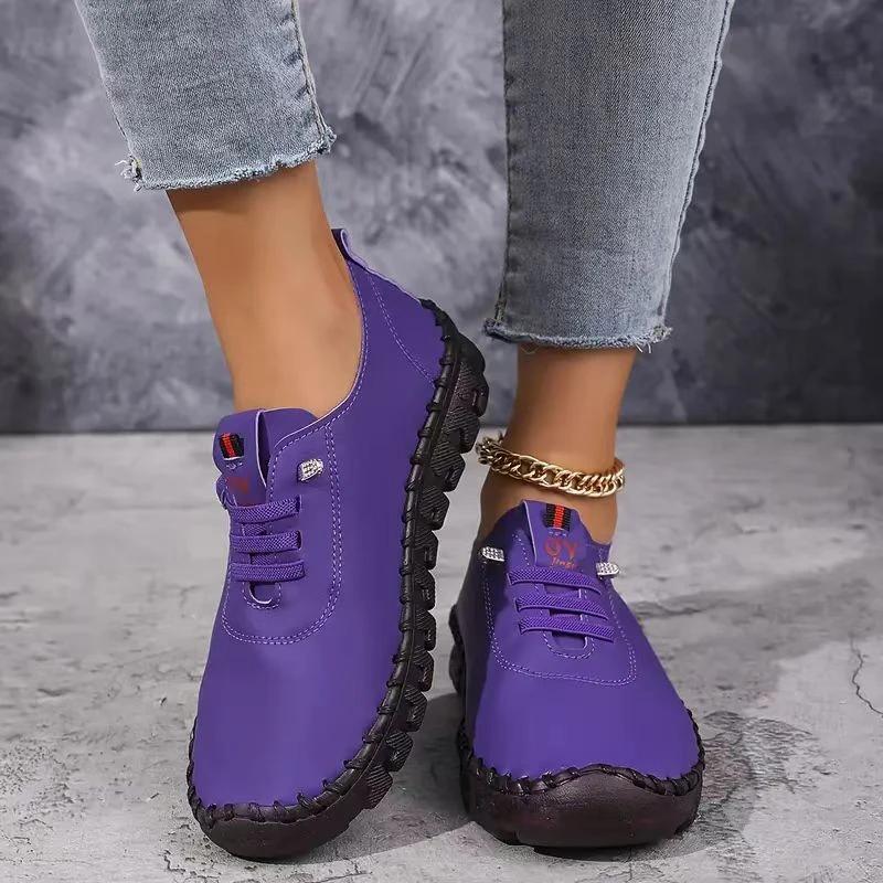 Fashion Women Comfortable Sneakers Trend Fashion Lace Up Anti-slip Designer Shoes for Women Outdoor Sneakers Women New Zapatos De Mujer